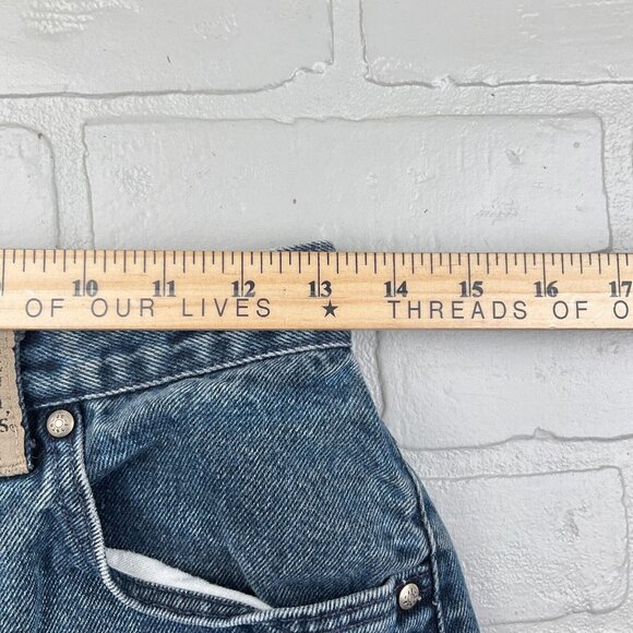 Levis 900 Jeans‎ Women 10 26Wx30L Blue Taper Red Bat Wing Cotton Denim USA VTG - Picture 9 of 14